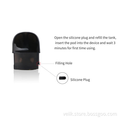 Veiik 3D glass open pod system vape